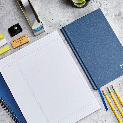 Meeting Memo pad on a desk preparing for a meeting
