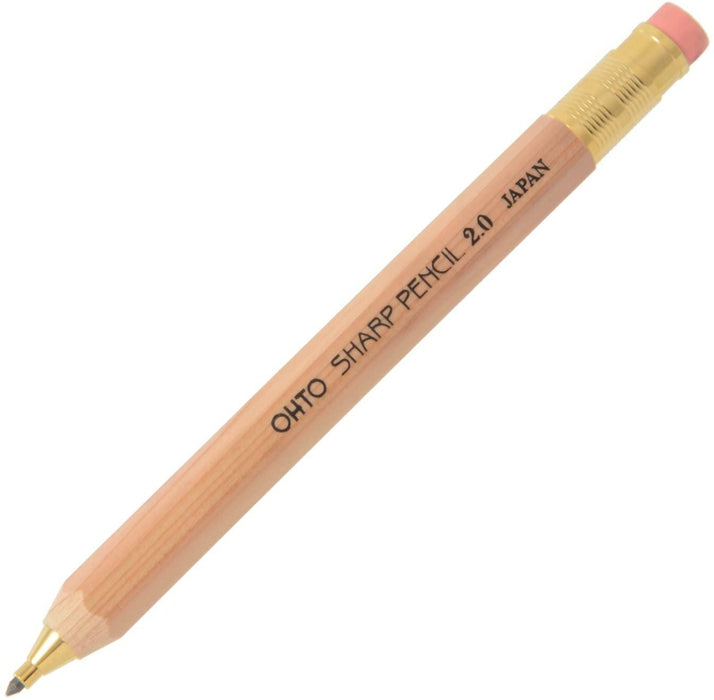 OHTO Sharp Pencil 2.0-Wooden Mechanical Pencil Lead Holder-2.0mm