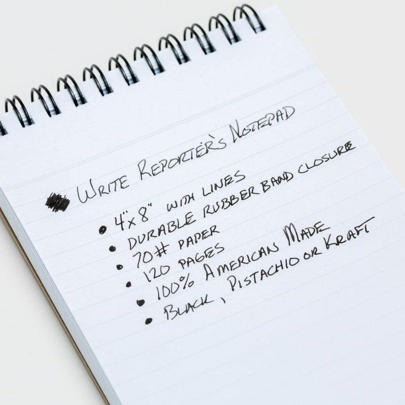 Write Notepads & Co. Reporter Notebook The Ultimate Journalist Pad for
