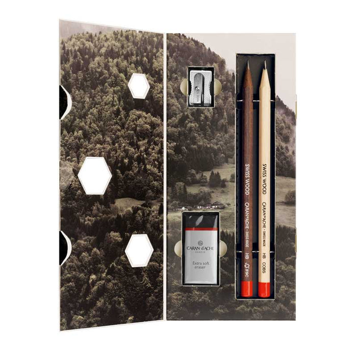 Caran d'Ache Pencils Swiss Wood Set of 3
